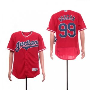 Indians #99 Ricky Vaughn Navy Red Jersey