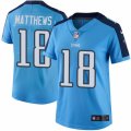 Womens Nike Tennessee Titans #18 Rishard Matthews Limited Light Blue Rush NFL Jersey