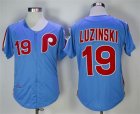 Philadelphia Phillies #19 Greg Luzinski Blue 1980 Mitchell & Ness Jersey