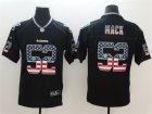 Nike Raiders #52 Khalil Mack Black USA Flag Fashion Color Rush Limited Jersey