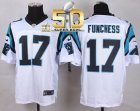 Nike Carolina Panthers #17 Devin Funchess White Super Bowl 50 Men Stitched NFL Elite Jersey