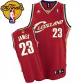 Men's Adidas Cleveland Cavaliers #23 LeBron James Swingman Wine Red 2016 The Finals Patch NBA Jersey