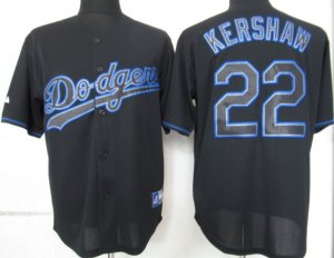 MLB Los Angeles Dodgers #22 Kershaw Black Fashion