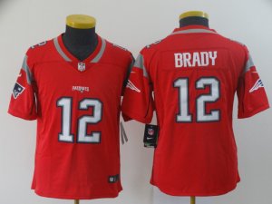 Nike Patriots #12 Tom Brady Red Youth Inverted Legend Limited Jersey