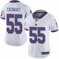 Women's Nike New York Giants #55 J.T. Thomas Limited White Rush NFL Jersey