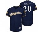 Mens Milwaukee Brewers #20 Jonathan Lucroy 2017 Spring Training Flex Base Authentic Collection Stitched Baseball Jersey