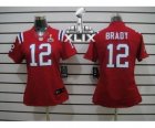 2015 Super Bowl XLIX nike women nfl jerseys new england patriots #12 tom brady red