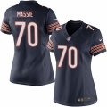 Womens Nike Chicago Bears #70 Bobby Massie Limited Navy Blue Team Color NFL Jersey