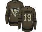 Adidas Pittsburgh Penguins #19 Bryan Trottier Green Salute to Service Stitched NHL Jersey
