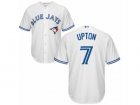 Mens Majestic Toronto Blue Jays #7 B.J. Upton Replica White Home MLB Jersey