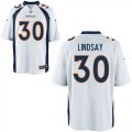 Nike Broncos #30 Phillip Lindsay White Elite Jersey
