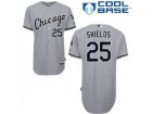 Mens Majestic Chicago White Sox #25 James Shields Replica Grey Road Cool Base MLB Jersey