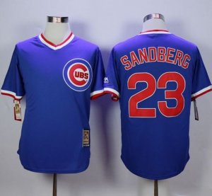 Chicago Cubs #23 Ryne Sandberg Blue Cooperstown Stitched MLB Jersey