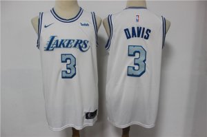 Lakers #3 Anthony Davis White 2020-21 City Edition Nike Swingman Jersey