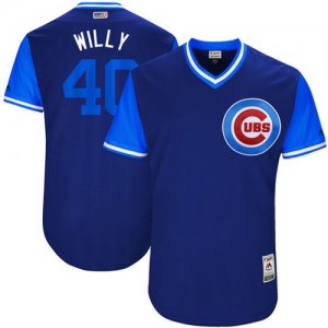 Cubs #40 Willson Contreras Willy Majestic Royal 2017 Players Weekend Jersey