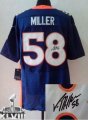 Nike Denver Broncos #58 Von Miller Navy Blue Alternate Super Bowl XLVIII NFL Elite Autographed Jersey