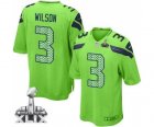 2015 Super Bowl XLIX nike youth nfl jerseys seattle seahawks #3 wilson green[nike]