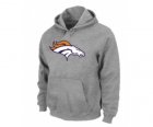 Denver Broncos Logo Pullover Hoodie Grey
