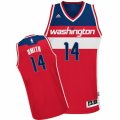 Mens Adidas Washington Wizards #14 Jason Smith Swingman Red Road NBA Jersey