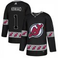 Devils #1 Keith Kinkaid Black Team Logos Fashion Adidas Jersey