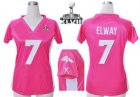 2014 super bowl xlvii nike women nfl jerseys denver broncos #7 john elway pink[draft him ii top]