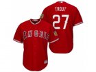 Mens Los Angeles Angels Of Anaheim #27 Mike Trout 2017 Spring Training Cool Base Stitched MLB Jersey