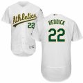 Men's Majestic Oakland Athletics #22 Josh Reddick White Flexbase Authentic Collection MLB Jersey