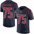 Mens Nike Houston Texans #75 Vince Wilfork Limited Navy Blue Rush NFL Jersey