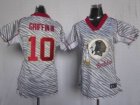 Nike women NFL washington redskins #10 Robert griffin iii jerseys[fem fan zebra]