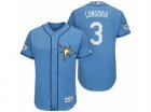Mens Tampa Bay Rays #3 Evan Longoria 2017 Spring Training Flex Base Authentic Collection Stitched Baseball Jersey