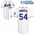 Mens Majestic New York Mets #54 Stolmy Pimentel Replica White Alternate Cool Base MLB Jersey