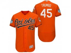 Mens Baltimore Orioles #45 Mark Trumbo 2017 Spring Training Flex Base Authentic Collection Stitched Baseball Jersey