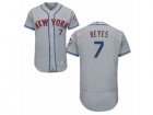 Mens Majestic New York Mets #7 Jose Reyes Grey Flexbase Authentic Collection MLB Jersey