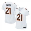 Women Nike Denver Broncos #21 Aqib Talib White Stitched NFL Game Event Jersey