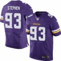 Mens Nike Minnesota Vikings #93 Shamar Stephen Elite Purple Team Color NFL Jersey
