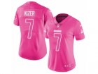 Women Nike Cleveland Browns #7 DeShone Kizer Limited Pink Rush Fashion NFL Jersey