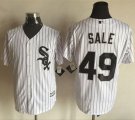 Chicago White Sox #49 Chris Sale White(Black Strip) New Cool Base Stitched MLB Jersey