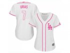 Women Los Angeles Dodgers #7 Julio Urias White Pink Fashion Stitched MLB Jersey