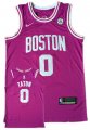 Celtics #0 Jayson Tatum Purple Nike Authentic Jersey