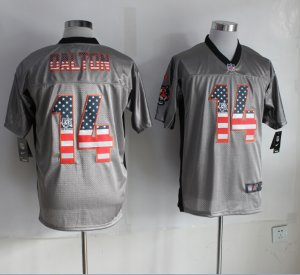 Nike Cincinnati Bengals #14 Andy Dalton grey Jerseys(Elite USA Flag Fashion)