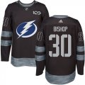 Tampa Bay Lightning #30 Ben Bishop Black 1917-2017 100th Anniversary Stitched NHL Jersey
