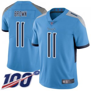 Nike Titans #11 A.J. Brown Light Blue Alternate Mens Stitched