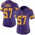 Women's Nike Minnesota Vikings #57 Audie Cole Limited Purple Rush NFL Jersey