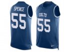 Mens Nike Indianapolis Colts #55 Sean Spence Limited Royal Blue Player Name & Number Tank Top NFL Jersey