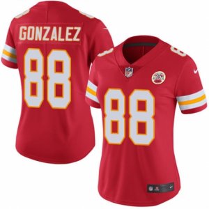 Women\'s Nike Kansas City Chiefs #88 Tony Gonzalez Limited Red Rush NFL Jersey