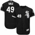 Men's Majestic Chicago White Sox #49 Chris Sale Black Flexbase Authentic Collection MLB Jersey