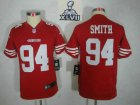 2013 Super Bowl XLVII Youth NEW NFL San Francisco 49ers #94 Justin Smith Red (Youth Limited)