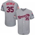 Mens Kansas City Royals #35 Eric Hosmer Grey Stitched 2016 Fashion Stars & Stripes Flex Base Baseball Jersey