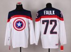NHL Olympic Team USA #72 Justin Faulk white Captain America Fashion Stitched Jerseys