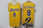 Lakers #8 Kobe Bryant Yellow Nike Swingman Fashion Jersey